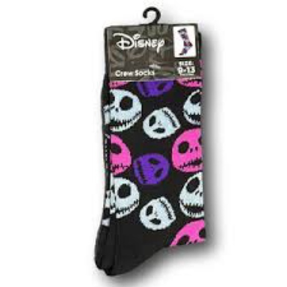 Disney Multicolor Skull Crew Socks